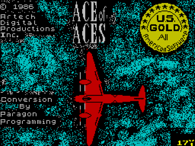 Ace of Aces title screen for ZX Spectrum